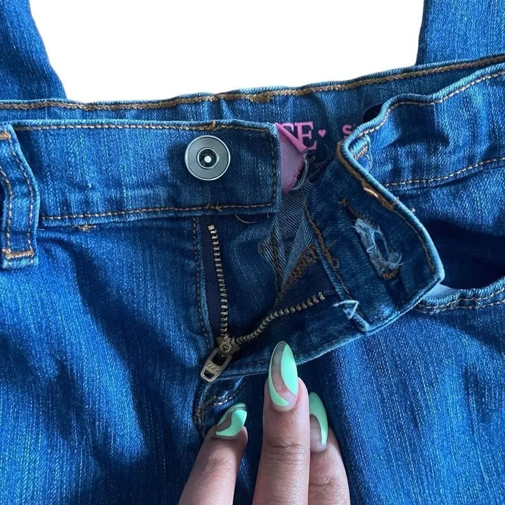 The Children’s Place Girl’s Victory Blue Wash Super Skinny Denim Jeans Size 8